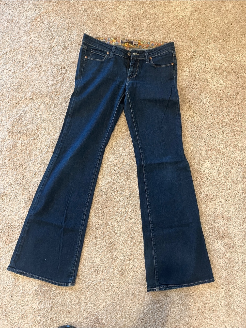 Paige Bentley Low-Rise Dark Wash Bootcut Jeans | Women’s 27